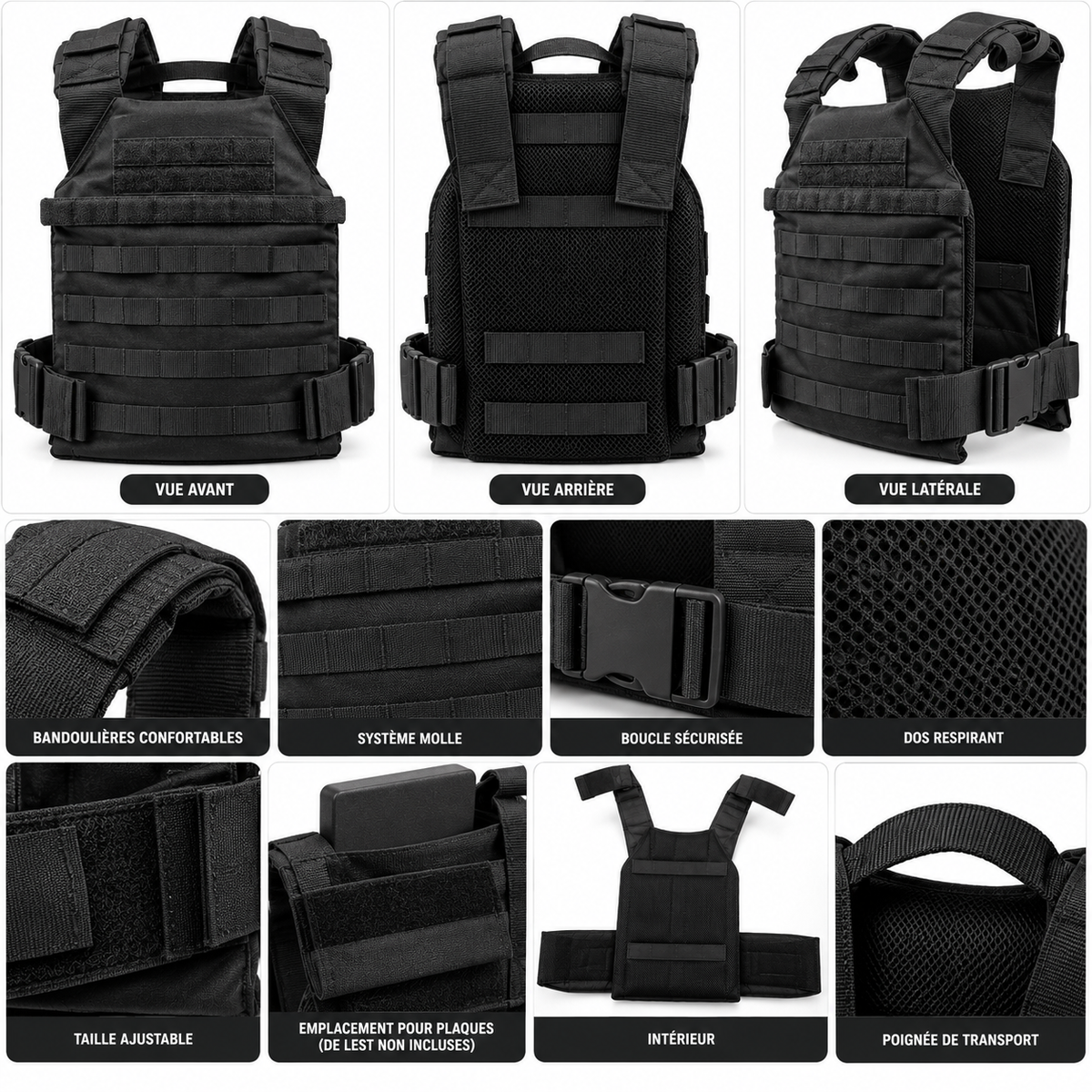 Gilet Lesté Ajustable Fitness & Running | Seitsuna