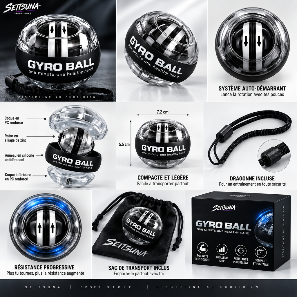 Powerball Gyroscopique Poignet & Avant-Bras | Seitsuna