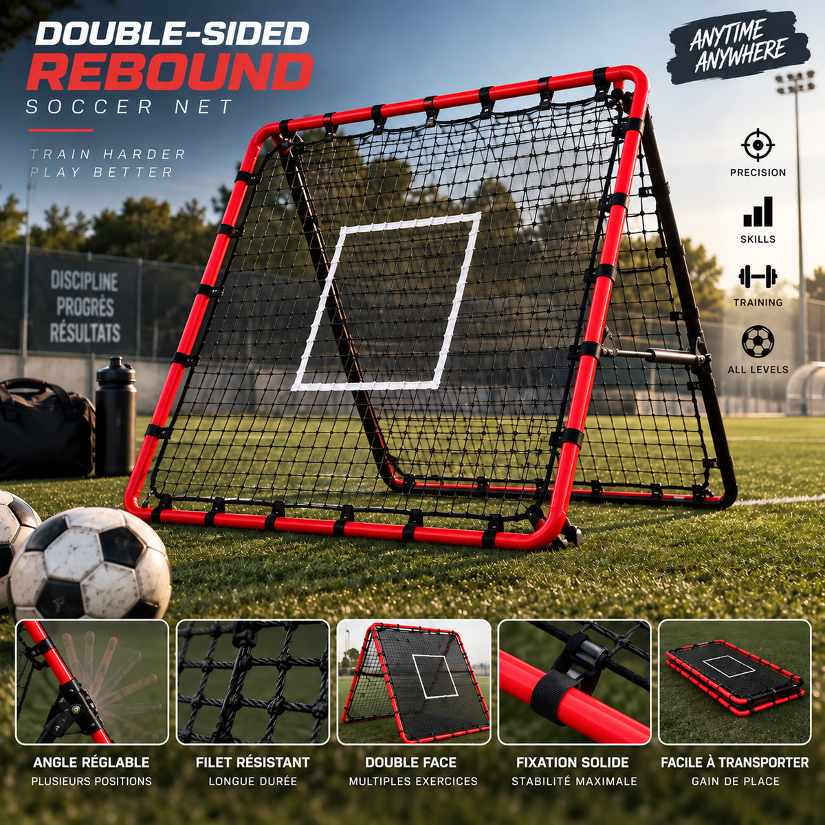 Rebondisseur Football Réglable – Training Pro| Seitsuna